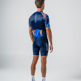 Mens Brushed Blue Aero Tri Suit
