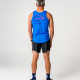 Mens Blue Cool Dri Run Singlet