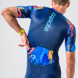 Mens Brushed Blue Aero Tri Suit