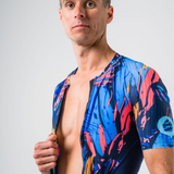 Mens Brushed Blue Aero Tri Suit