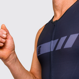 Mens Black Sleeveless Tri Suit