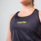 Womens Jet Black Run Singlet