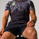 Mens Black Cool Dri Run Tee