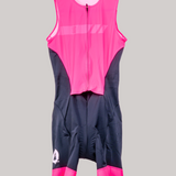 Womens Neon Pink Sleeveless Tri Suit