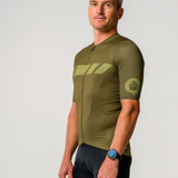 Mens Olive Aero Jersey