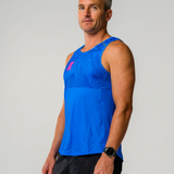 Mens Blue Cool Dri Run Singlet