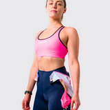Womens Neon Pink Racerback Bra