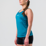 Womens Forest Green Cool Dri Run Singlet