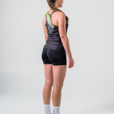 Womens Jet Black Run Singlet