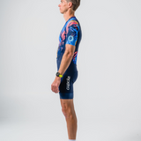 Mens Brushed Blue Aero Tri Suit