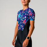 Womens Berry Mottle Aero Tri Suit